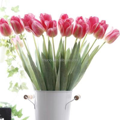 China Decoration ZERO Design Professional Artificial Plastic Tulips For Home Layout Or Wedding Decoration for sale