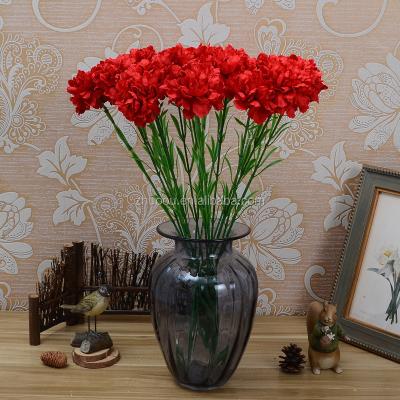 China Decoration NEAR Mother's Day Single Stem Flower Artificial Silk Carnation Flowers for sale