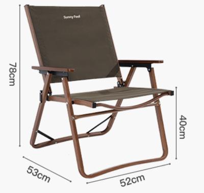 China Large Size Easy Carry Chair Foldable Adjustable Compact Solid Wood Camping Heightening Chair Camping Chair for sale