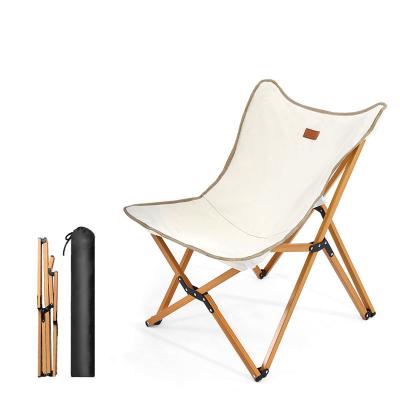 China Folding Chair Outdoor Low Back Picnic Canvas Solid Wood Removable Camping Chair for sale