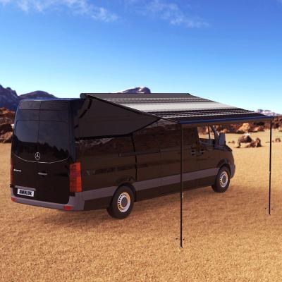 China Strong Full Cassette Camping Polyester Frame Sunshade Motorhome Outdoor Car Roof Tent for sale