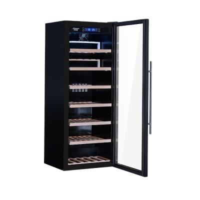 China 270L\97 Bottles Outdoor Shelf Electric Refrigerated Display Cabinet Refrigerator Red Wine Bottle Cellar for sale