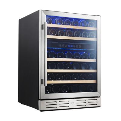 China Non-seamless door with SS handle high-end constant temperature refrigerated wine cabinet with temperature and humidity control for sale