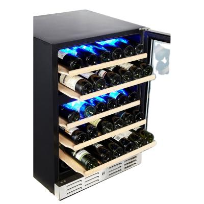 China Non-seamless door with SS handle high-end household cooling frost-free wine cooler\commercial dual-zone fan for sale