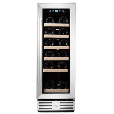 China Non-seamless 19 door bottle wine cabinet with refrigeration function and electronic controller with LED display for sale