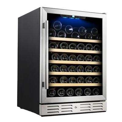 China Non-seamless door with SS handle Hot-sell high quality single-zone temperature-controlled wine cooler, high-end home/commercial wine cooler for sale