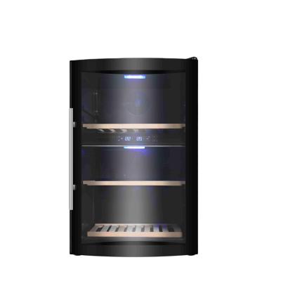 China Outdoor Hot Sale 133L Wine Cooler Humidity Control Bar Glass Display Cabinet for sale