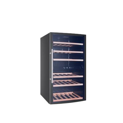 China 133L independent household\52 bottles outdoor single zone temperature control\commercial wine cooler black factory price wholesale for sale