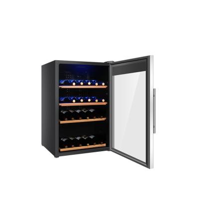 China LED light up latest wine mute refriger wine cooler auto defrost sensitive touch screen with smart lock for sale