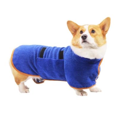 China Cat Soft Towel Super Absorbent Viable Microfiber Dog Bathrobe Quick Dry Dog Bathrobe for sale