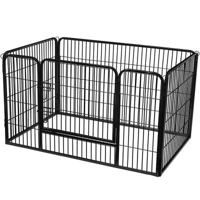 China Sustainable Easy To Install Strong Metal Dog Cage Kennel And Crate For Medium And Large Dogs Pet Playpen for sale