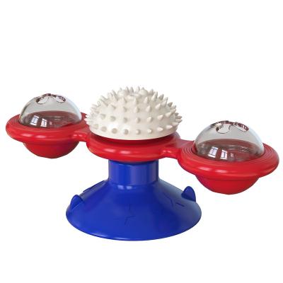 China Liveable Catnip Spinning Windmill Cat Toy Balls and Glowing Balls for Cats for sale