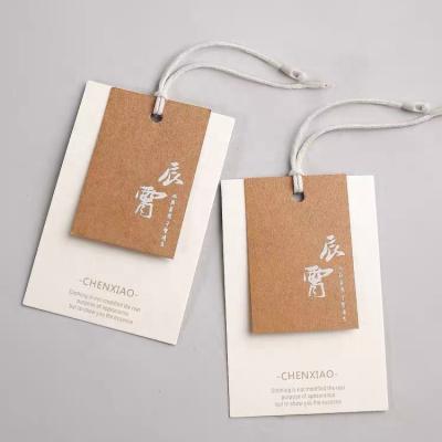 China Custom Logo Product Tag String Hang Tags Clothings Hangtag For Eco-friendly Garment Viable for sale