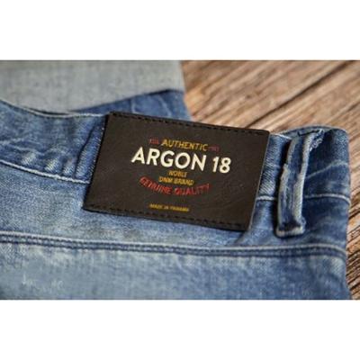 China Good quality factory handmade jeans directly patch black genuine PU leather private label for jeans for sale