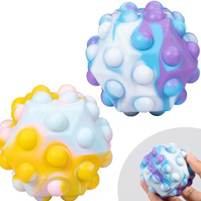 China Eco-Friendly Hot Round Squishy Sensory Color Changing Snap Balls Anti Squeeze Silicone Squishy Stress Relief Amazon Decompression Toys for sale