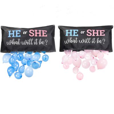 China Amazon Eco-friendly New Kind Reveal Balloon Drop Bag For Baby Shower Pregnancy Announcement Party Decoration Include Pink And Blue Balloon for sale