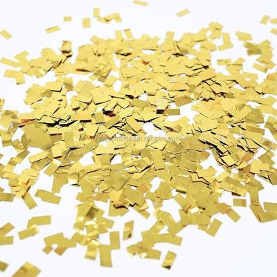 China Disposable Eco-friendly Metallic Gold Foil Shredded Confetti Paper Glitter Party Decoration for sale