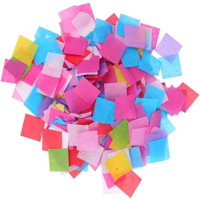 China 17g Square Tissue Paper Rainbow Tissue Paper Confetti Table Decor for Balloon Wedding Birthday Engagement Party for sale