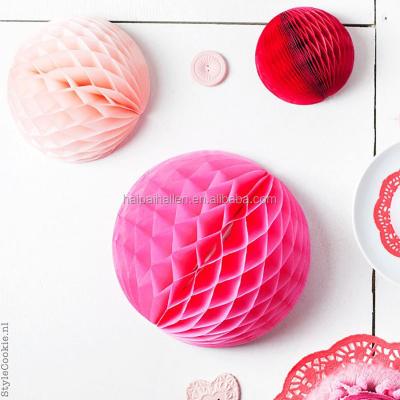 China Eco-friendly Decoration Pastel Honeycomb Ball Wallpaper Tissue Paper Honeycomb Balls Spring Summer Wedding Party for sale