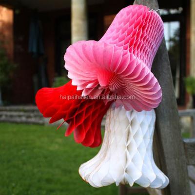 China Eco - Friendly Vintage Wedding Crepe Paper Honeycomb Bells Wedding Bells Paper Balls for sale