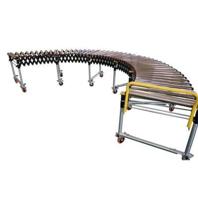 China Heat Resistant Custom Unpowered Logistics Warehouse CW Curve Portable Roller Conveyor for sale