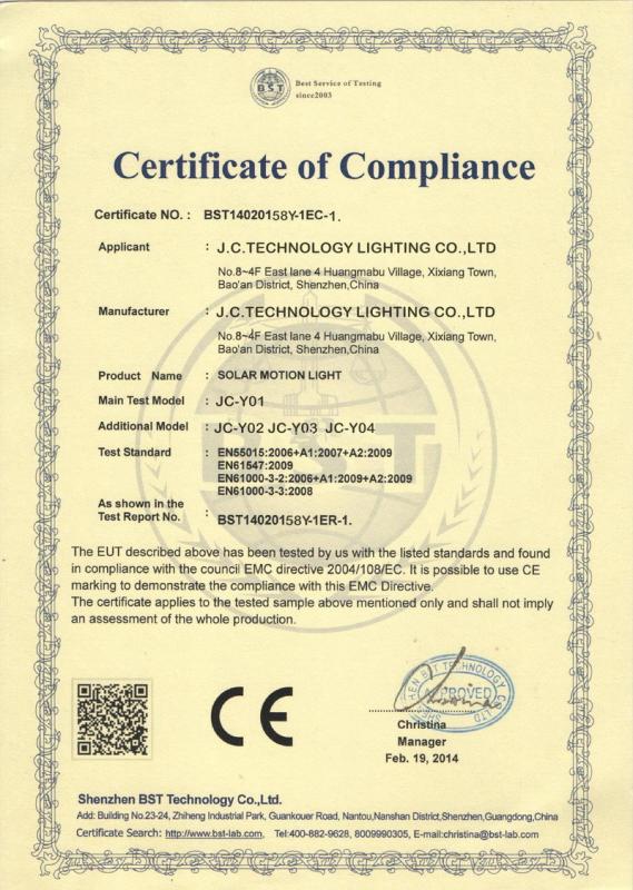 CE - J.C. Technology Lighting Co.,Ltd