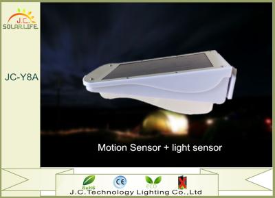 China Silver 15-20LM 3W LED Solar Pillar Lights Solar Powered Motion Sensor Light for sale