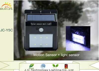 China Motion Sensor 120LM 1W Solar Powered Garden Lamp Black 125*97*50mm for sale