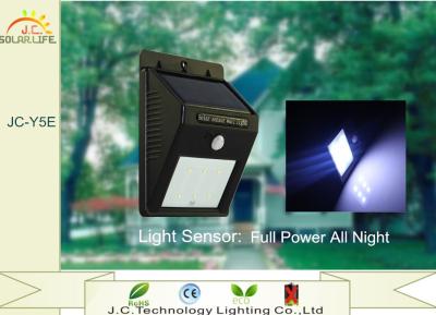 China Black Wireless IP65 Solar Powered Outdoor Wall Mounted Lights Rechargeable for sale