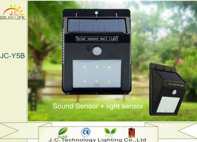 China el panel solar del detector de movimiento de 120LM IP65 llevó luces del jardín con la batería de 3.7v 900mah en venta