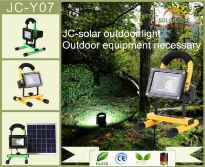 China Aluminum Alloy 12V 1A Solar LED Spotlights Rechargeable Led Work Light 10w for sale