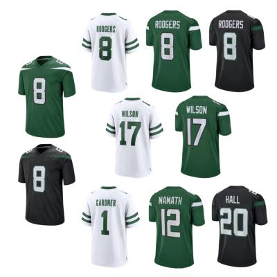 China Antibacterial Top Quilted Tank Tops New York 8 American Football Aaron Rodgers 1 Cook 17 Garrett Wilson 20 Ahmad Gardner Hall 33 Dalvin for sale