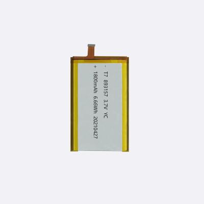 China Toys factory direct sale lithium polymer battery 3.7v 1800mAh 893157 for smart parking system for sale