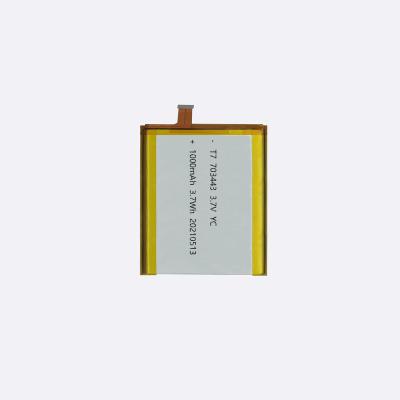 China Toys factory direct sale lithium polymer battery 3.7v 1000mAh 703443 for scanner for sale