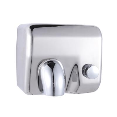 China Hotel Factory Professional Cast Iron Push Button Recessed Hand Dryer Stainless Steel Hand Dryer for sale