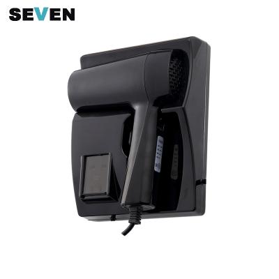 China Wall Mounted Factory Price Black Hotel Charging Cordless Hair Dryer With Shaver Plug for sale