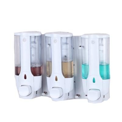 China 2020 Hot Selling Modern Cheap Clear Triple Manual Liquid Soap Dispensers for sale