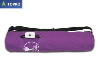 China Logo Printed Wear Resistant Yoga Sports Bag Blue 1 / 4 Inch , Canvas Yoga Mat Bag for sale