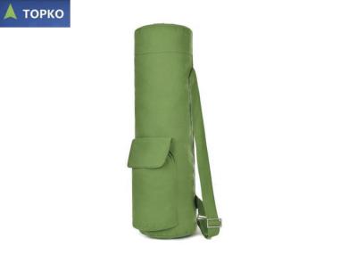 China 100% Cotton Yoga Mat Carry Bag Full Zip Cargo Pocket With Adjustable Shoulder Strap for sale