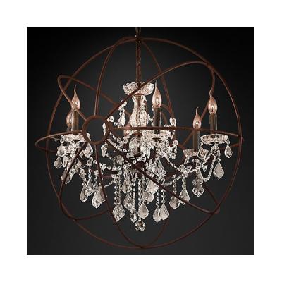 China Modern Lighting Cage Hardware Restoration Chandelier Globe Modern Chandelier Crystal Lighting for sale