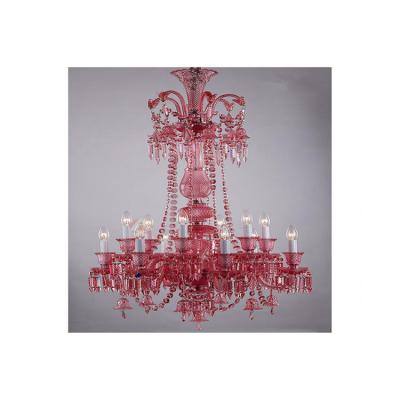 China Modern European style chandelier hotel clothing store light baccarat red romantic crystal lighting LED for sale