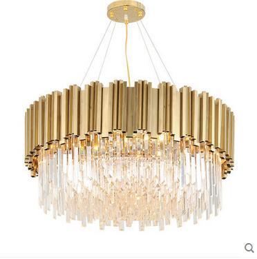 China The modern simple modern stainless steel luxxu chandelier around the gold crystal lampen for sale