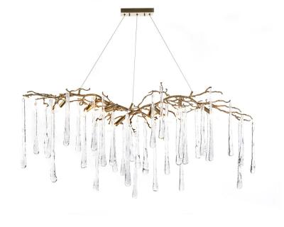 China Newest Modern Portugal Teardrop 9 Light 19 Inch Brass Chandelier Ceiling Light for sale