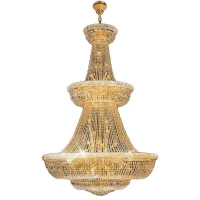 China Empire Traditional Basket Crystal Chandelier Lighting 3tiers For Banquet for sale