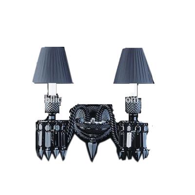 China EUROPEAN French Black Crystal Baccarat Lamps Wall Sconce Wall Mounted Baccarat Black for sale