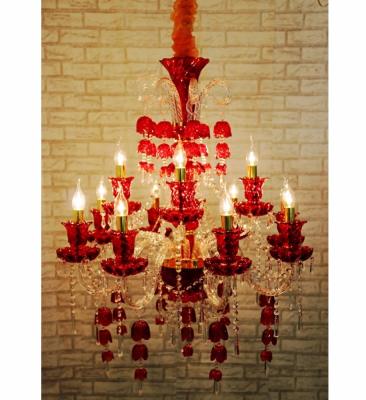 China Industrial hot sale and high quality red baccarat chandelier for hotel wholesale home for sale