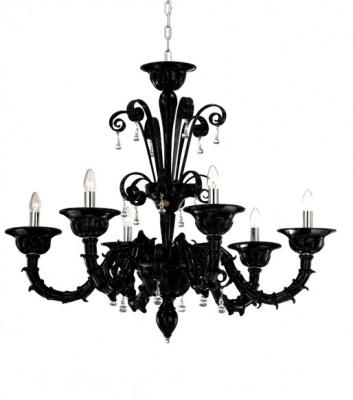 China The contemporary black murano glass chandelier guzhen in italian art glass lighting for sale