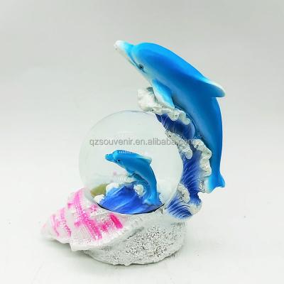 China Africa dolphin 65mm glass snow globe 30 45mm sea turtle flamingo figurine decor resin 3D marine life snowglobe animal souvenirs for sale