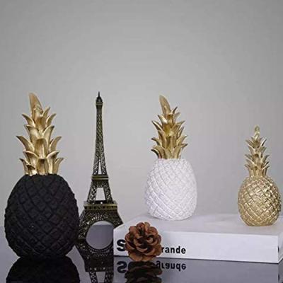 China China Resin Opens Nordic White Black Style Home Interior Luxury Home Decor Europe Ornament Statue Pineapple Gold Accent Cheap Price for sale