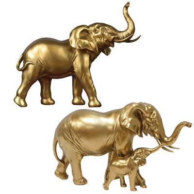 China Africa Elephant Family Mother Child 28cm Ornament Decoration Figurer Vintage 33cm Olifant Elephant Decor Piece for sale